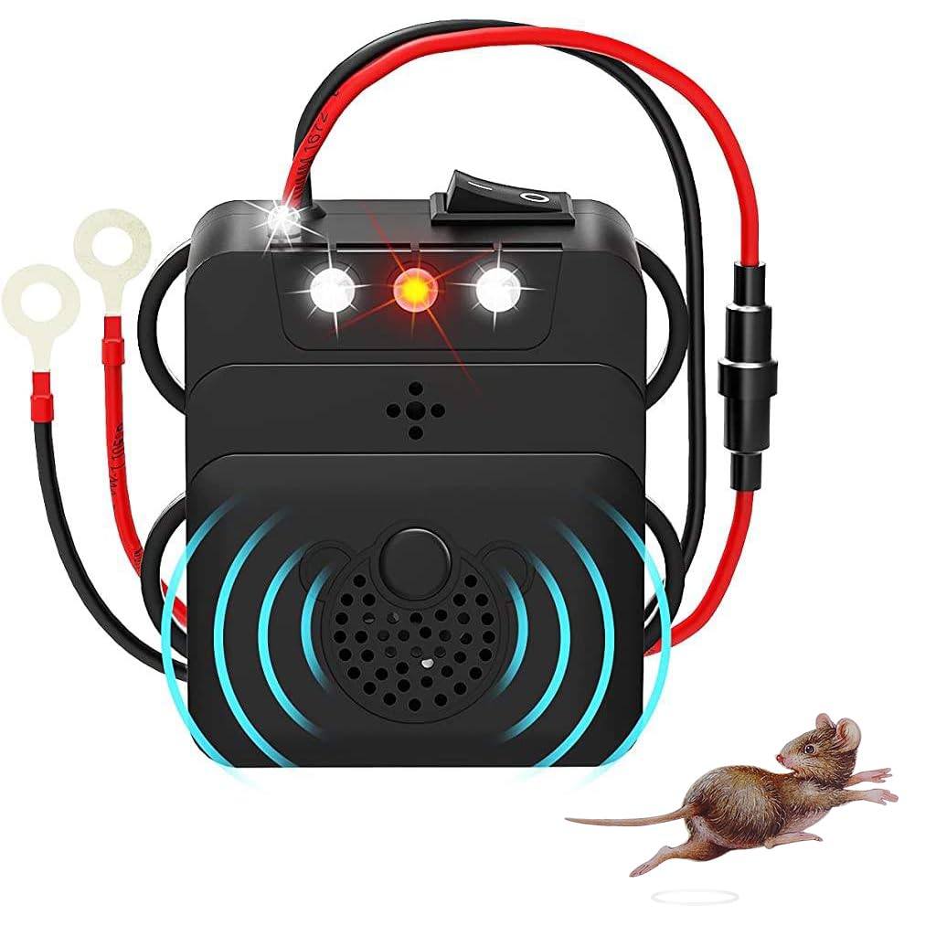 ZORBES Rodent Repeller for Car 12V Ultrasonic Car Mouse Repeller Under Hood Car Rodent Repeller with Strobe Light Animal Repeller Vehicle Mouse Repeller for Trucks, Van, RV ZORBES Rodent Repeller for Car 12V Ultrasonic Car Mouse Repeller Under Hood Car Rodent Repeller with Strobe Light Animal Repeller Vehicle Mouse Repeller for Trucks, Van, RV